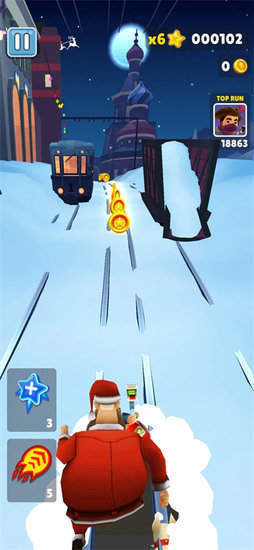 地铁跑酷变速雪地mod版图3